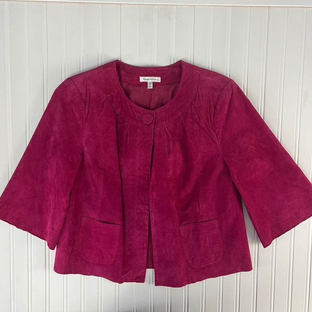 Yvonne Marie cropped suede jacket size 8